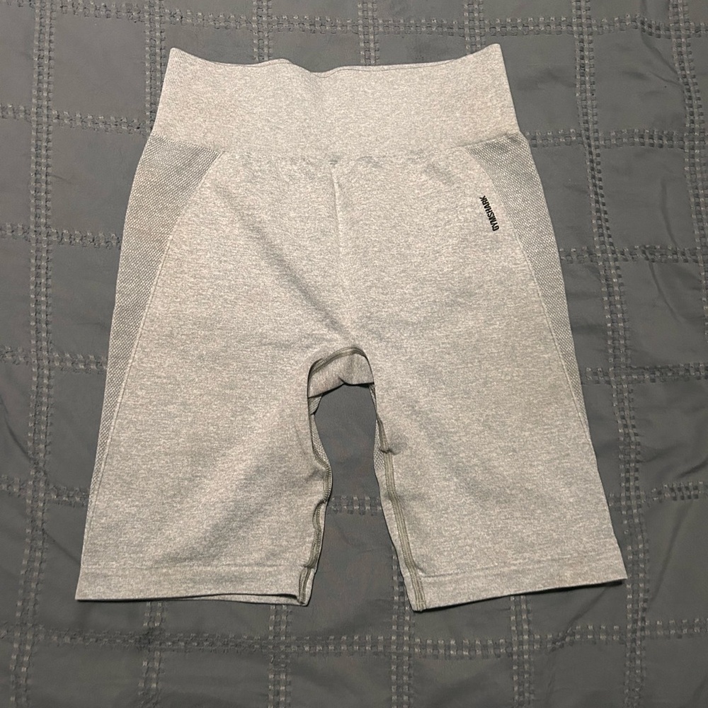 Gymshark Gray High-Waisted Biker Shorts
